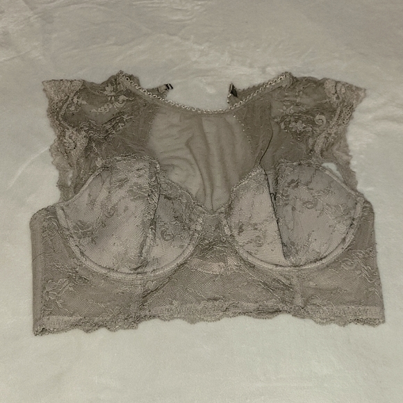 Victoria's Secret Other - VS Grey Dream Angels Lined Demi Bra Top sz 36D